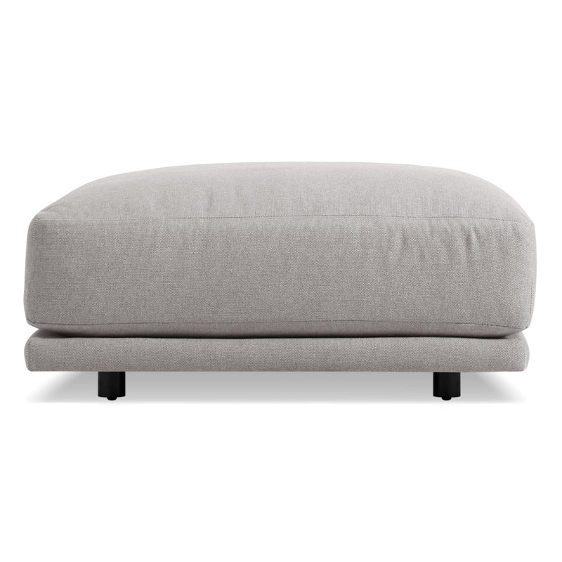 Sunday Small Ottoman in Agnew Grey