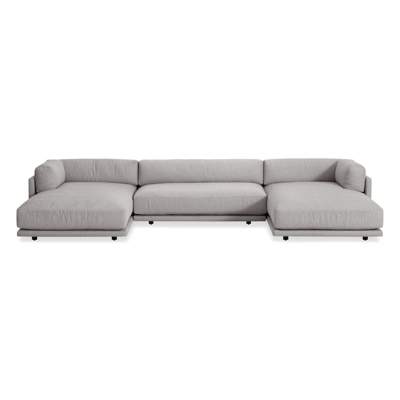 Sunday U-Shaped Sectional Sofa in Agnew Grey