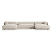 Sunday U-Shaped Sectional Sofa in Sanford Linen - Angle 1