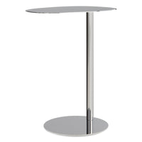 Swole Tall Table in Polished Stainless - Angle 3