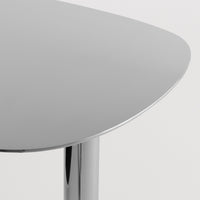 Swole Tall Table in Polished Stainless - Angle 8