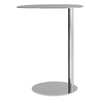 Swole Tall Table in Polished Stainless - Angle 1
