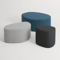 Swole Medium Ottoman in Vesper Light Grey - Angle 7