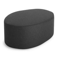 Swole Large Ottoman in Vesper Charcoal - Angle 2