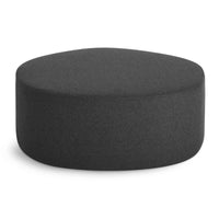 Swole Large Ottoman in Vesper Charcoal - Angle 4