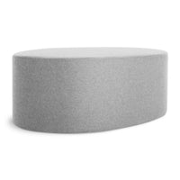 Swole Large Ottoman in Vesper Light Grey - Angle 1