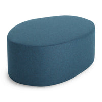 Swole Large Ottoman in Vesper Marine Blue - Angle 2