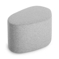 Swole Medium Ottoman in Vesper Light Grey - Angle 2