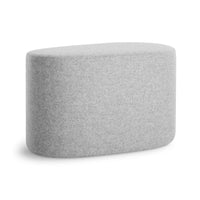 Swole Medium Ottoman in Vesper Light Grey - Angle 1