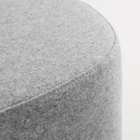 Swole Medium Ottoman in Vesper Light Grey - Angle 8