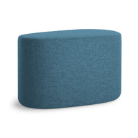 Swole Medium Ottoman in Vesper Marine Blue - Angle 1