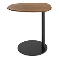Swole Wood Small Table in Walnut / Black - Angle 4