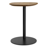 Swole Wood Small Table in Walnut / Black - Angle 7