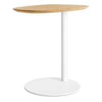 Swole Wood Small Table in White Oak / White - Angle 4