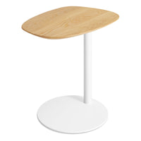 Swole Wood Small Table in White Oak / White - Angle 5