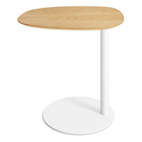 Swole Wood Small Table in White Oak / White - Angle 3