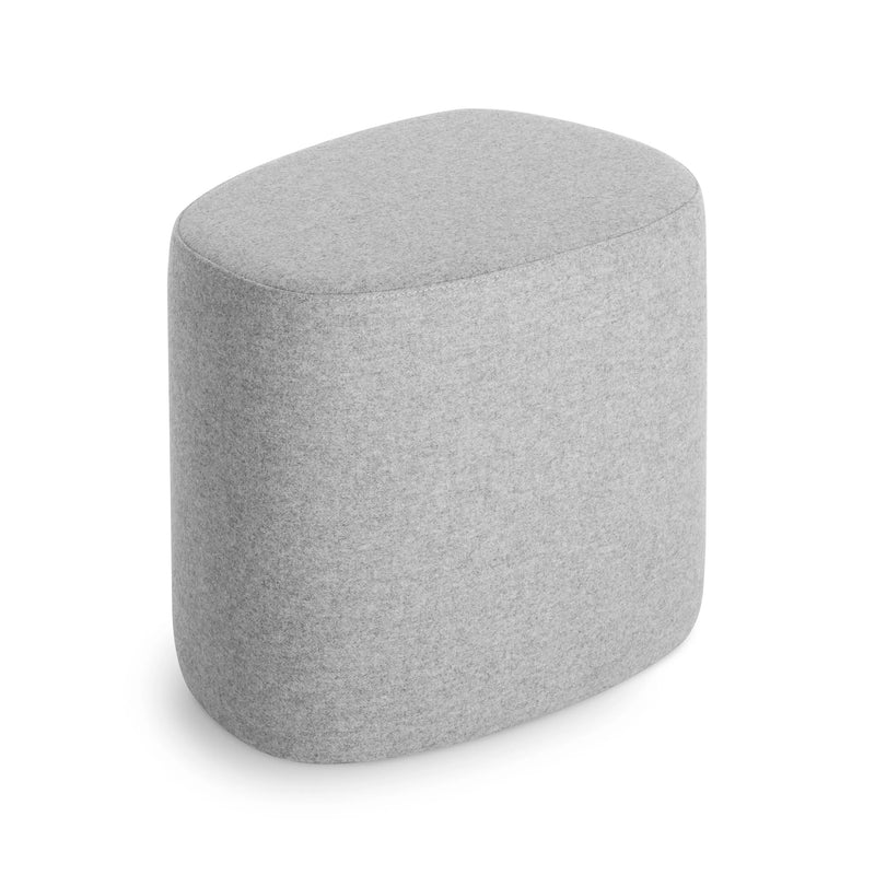 Swole Small Ottoman in Vesper Light Grey - Angle 2