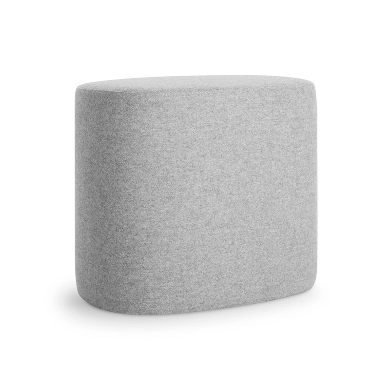 Swole Small Ottoman in Vesper Light Grey - Angle 1