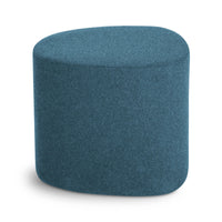 Swole Small Ottoman in Vesper Marine Blue - Angle 4