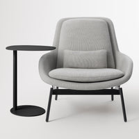 Swole Tall Table in Black - Angle 2