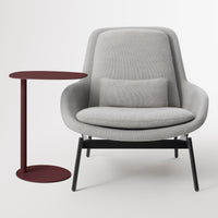 Swole Tall Table in Oxblood - Angle 2