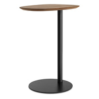 Swole Wood Tall Table in Walnut / Black - Angle 4