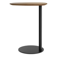 Swole Wood Tall Table in Walnut / Black - Angle 1