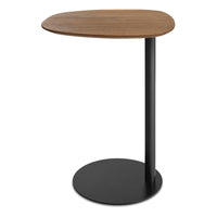 Swole Wood Tall Table in Walnut / Black - Angle 3