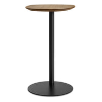 Swole Wood Tall Table in Walnut / Black - Angle 6