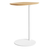 Swole Wood Tall Table in White Oak / White - Angle 4