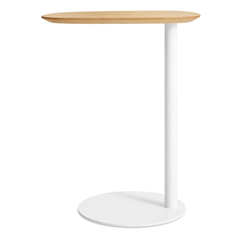 Swole Wood Tall Table in White Oak / White - Angle 1