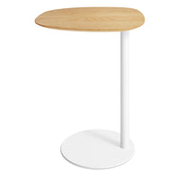 Swole Wood Tall Table in White Oak / White - Angle 3