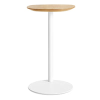 Swole Wood Tall Table in White Oak / White - Angle 6