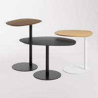 Swole Wood Small Table in White Oak / White - Angle 10