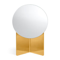 Spot On Table Mirror in Brass - Angle 5