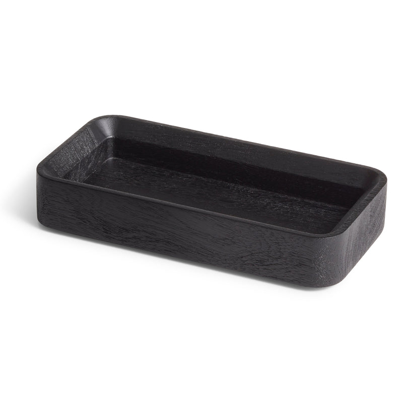 Square One Stacking Tray in Black-Stained Acacia - Angle 1