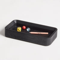 Square One Stacking Tray in Black-Stained Acacia - Angle 9