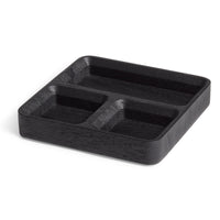 Square One Organizer Tray in Black-Stained Acacia - Angle 1