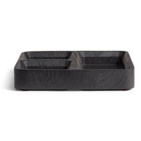 Square One Organizer Tray in Black-Stained Acacia - Angle 6