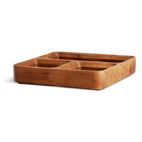 Square One Organizer Tray in Acacia - Angle 4