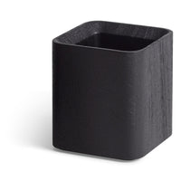 Square One Pencil Cup in Black-Stained Acacia - Angle 1