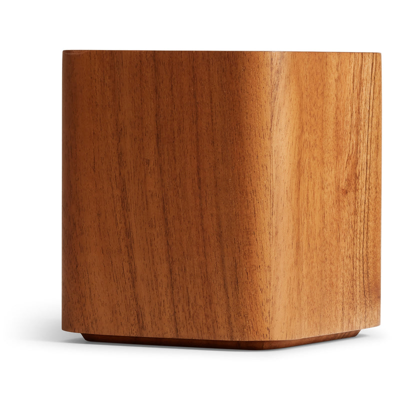 Square One Pencil Cup in Acacia - Angle 2