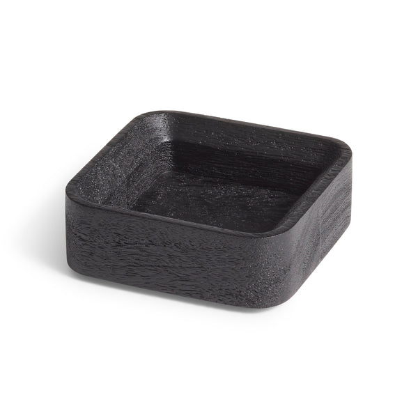 Square One Small Stacking Tray in Black-Stained Acacia - Angle 1