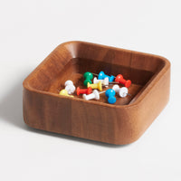 Square One Small Stacking Tray in Acacia - Angle 9