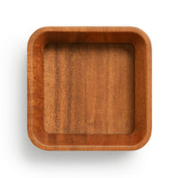 Square One Small Stacking Tray in Acacia - Angle 6