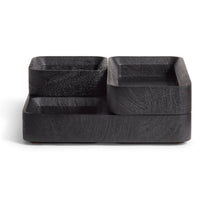 Square One Small Stacking Tray in Black-Stained Acacia - Angle 8