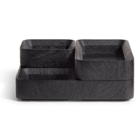 Square One Organizer Tray in Black-Stained Acacia - Angle 9