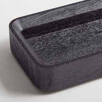 Square One Small Stacking Tray in Black-Stained Acacia - Angle 10