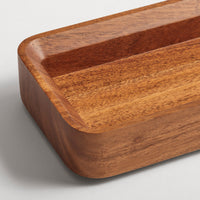 Square One Small Stacking Tray in Acacia - Angle 10