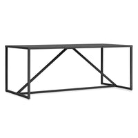 Strut 75” Large Outdoor Table in Carbon - Angle 3